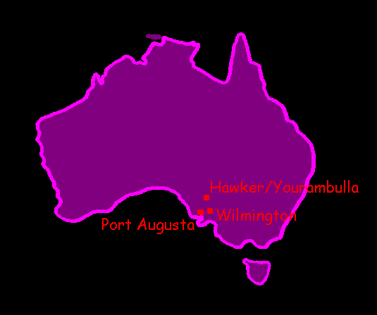 Map Flinders Ranges sdlich