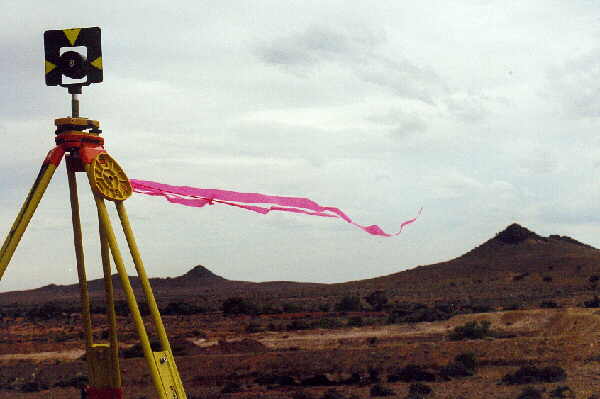 Broken Hill - Pinnacle Mine - Vermesser sind unterwegs