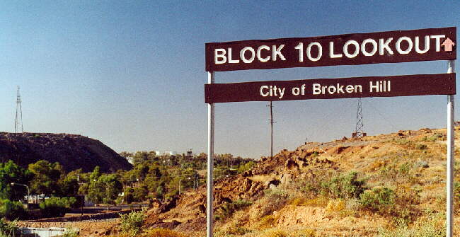 Broken Hill - Lookout auf Block-10