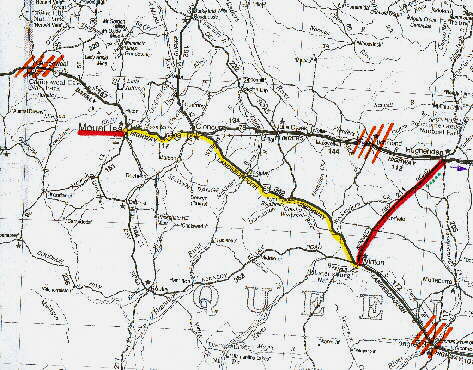 Map mit Einzeichnung der Floodway-Situation