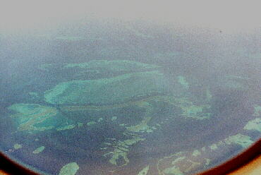 Great Barrier Reef aus 8000 Meter Höhe