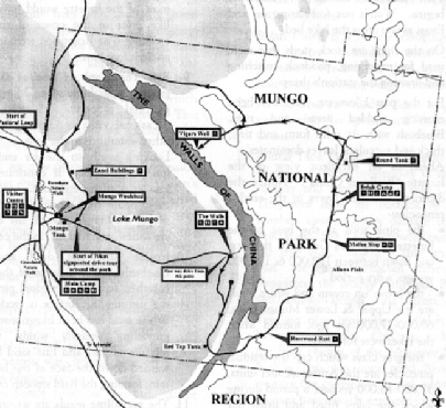 Mungo NP - Auszug aus den - Route notes for the self-guided drive tour - (c) Mungo NP