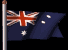 Australien Flagge im Wind