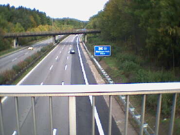 Böblingen - die A 81 in Richtung Stuttgart kurz vor der Ausfahrt Böblingen-Hulb