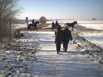 2002 Riederich - fast ein moderner Spitzweg: Paar mit Pferden