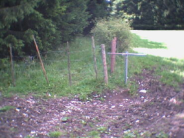 Drehschikane zum Austreten aus der Weideflche