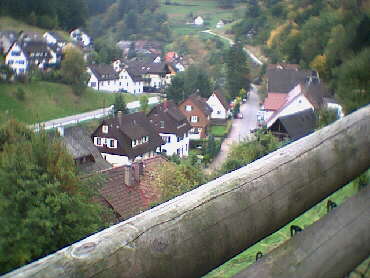 Blick auf Schnmnzach whrend dem Aufstieg