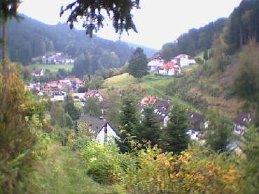 Blick auf Schnmnzach whrend dem Aufstieg